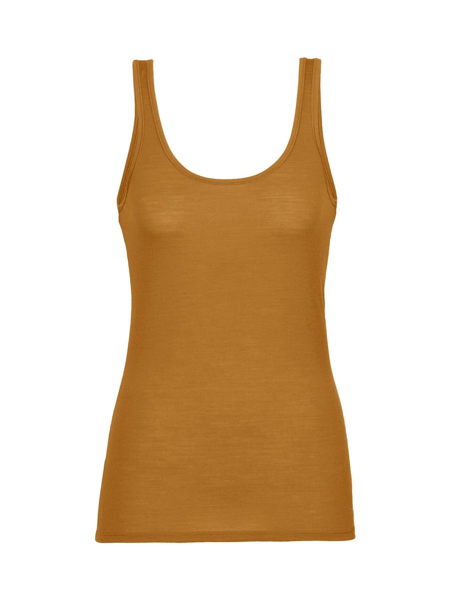 Women's Icebreaker Merino Siren Tank Top Underwear Clove | CA 1237QMAZ